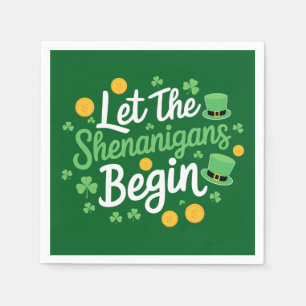 Låt bushen börja Rolig St. Patrick's Day Pappersservett