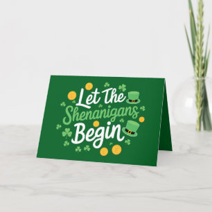 Låt bushen börja Rolig St. Patrick's Day Tack Kort