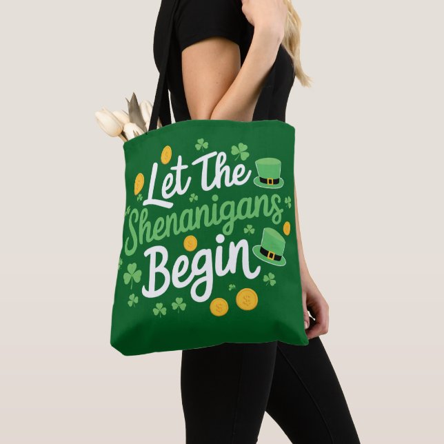 Låt bushen börja Rolig St. Patrick's Day Tygkasse (Närbild)