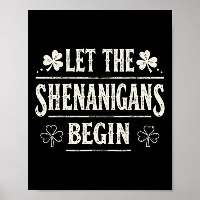 Låt bushen börja St. Patrick's Day  Poster (Framsidan)