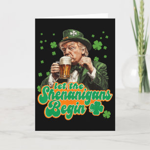 Låt bushen börja St Patrick's Day Shamrock Kort