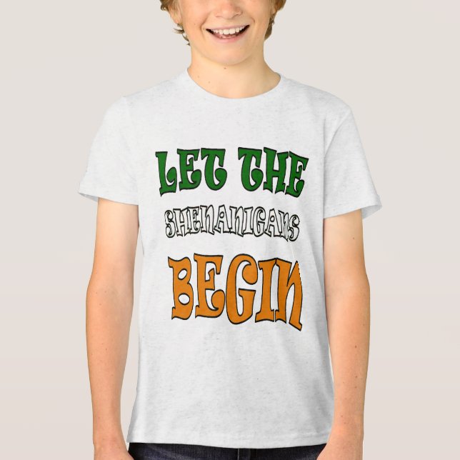 Låt bushen börja St. Patrick's Day T Shirt (Framsida)
