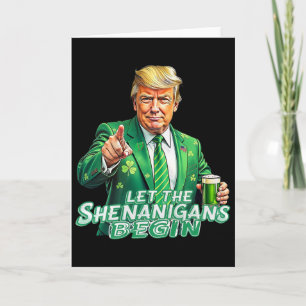 Låt bushen börja St Patrick's Day Trump S Kort