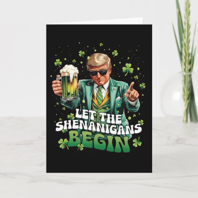 Låt bushen börja Trump St Patrick's Day _ Kort (Framsida)
