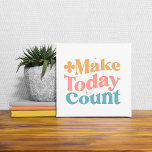Låt dagens inspirationsoffert räknas kakelplatta<br><div class="desc">Den keramiska plattan "Make Today Count Inspirational Quote" är en vacker och meningsfull gåva som måste lyda upp och inspirera alla som tar emot den. Som en del av en samling motiverade dekor delar är detta angelägna syfte en ständig påminnelse om att ta vara på dagen och göra det mesta...</div>