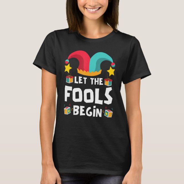 Låt damerna börja i april-skoldagen t shirt (Framsida)