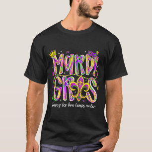 Låt De Goda Tiderna Rulla Mardi Gras Pärlor Fleu T Shirt