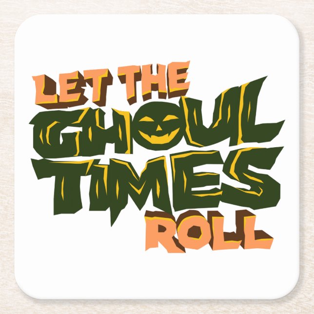 Låt de onda tiderna rulla underlägg papper kvadrat (Framsidan)