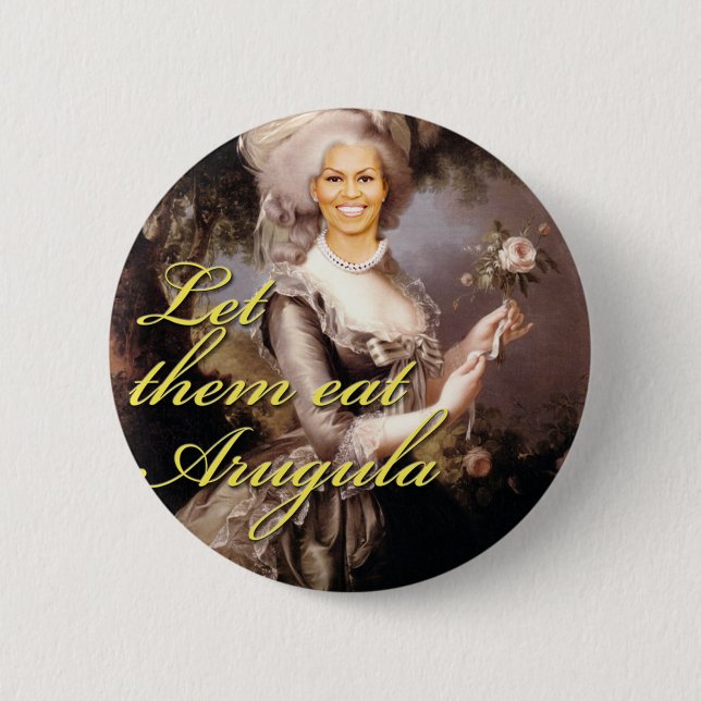 Låt dem äta arugula knapp (Framsida)