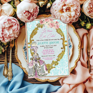 Låt dem äta kaka Marie Antoinette Bröllopsfest Inbjudningar