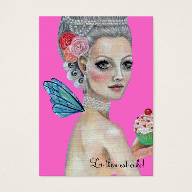 Låt dem äta kakan! visitkort (Framsidan)