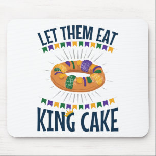 Låt dem äta Kung Cake Funny Mardi Gras Musmatta