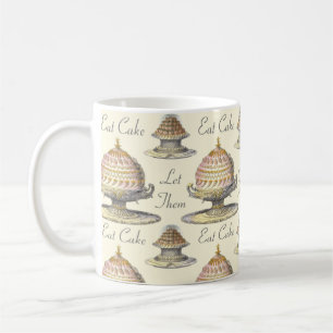 Låt dem äta tårtavintagebakelser - vintagestil kaffemugg