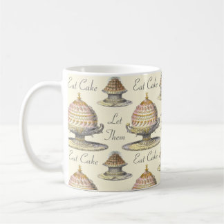 Låt dem äta tårtavintagebakelser - vintagestil kaffemugg