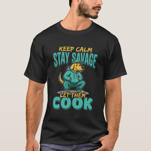 Låt dem koka Savage Dog T Shirt (Framsida)