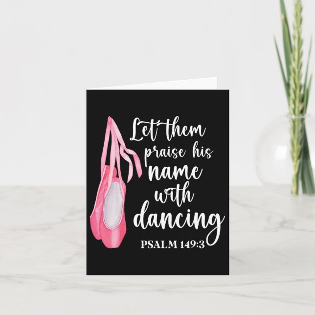 Låt dem lovorda sin Namn med att dansa balettdans Kort (Framsida)