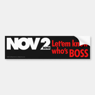 Låt dem veta vem är chefen bildekal