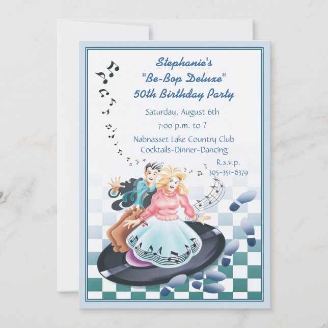 Låt den bra tidrull©en inbjudningar (Framsida)