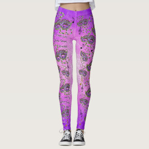 Låt den bra tidrullen - Mardi Gras Leggings