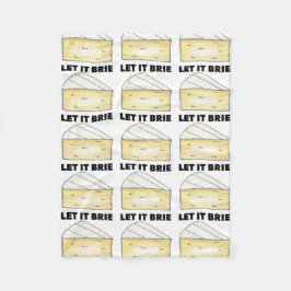 Låt den brie (be) funny Foodie Brie Cheese Wedge Fleecefilt