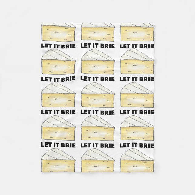 Låt den brie (be) funny Foodie Brie Cheese Wedge Fleecefilt (Framsidan)