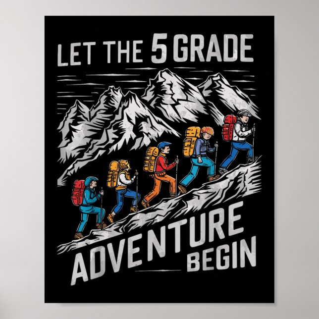 Låt den femte Klass-Äventyr påbörja den femte Klas Poster (Framsidan)
