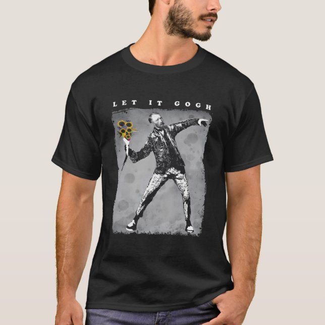 Låt den Gogh Distress Pun T Shirt (Framsida)