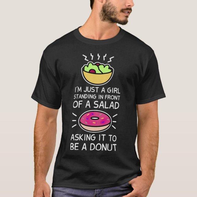 Låt den här salladen vara en Donut T Shirt (Framsida)