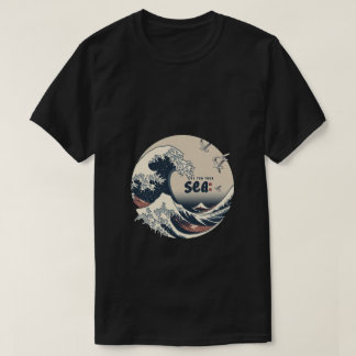 Låt den japanska vågens utskrift gå till havs t shirt