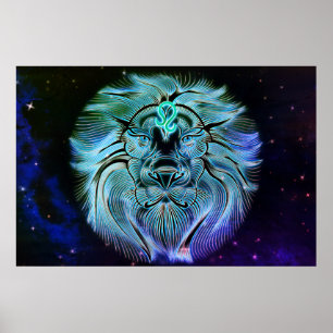 Låt den lejona zodiaken poster