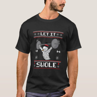 Låt den simma den fuktiga julen Sweater Funny Musc T Shirt