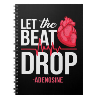 Låt den slå Adenosine TeeLet the Beat Drop drot Anteckningsbok
