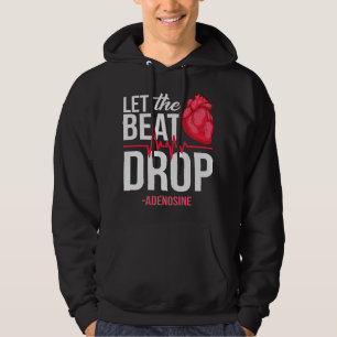 Låt den slå Adenosine TeeLet the Beat Drop drot Hoodie