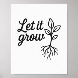 Låt den växa - botanisk mur poster