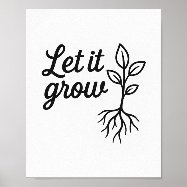 Låt den växa - botanisk mur poster (Framsidan)