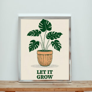 Låt den växa - Poster av minimalistiska monsterfab