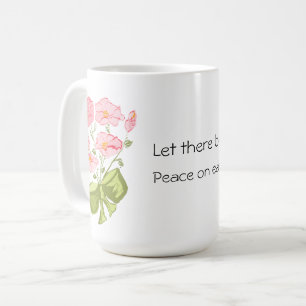 Låt det bli fred på jorden - Blommigt Kaffemugg