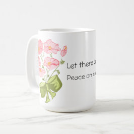 Låt det bli fred på jorden - Blommigt Kaffemugg