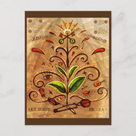 "Låt det bli Tea-vykort" Vykort