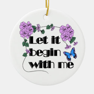 Låt det börja med att jag säger blomsterfluga julgransprydnad keramik