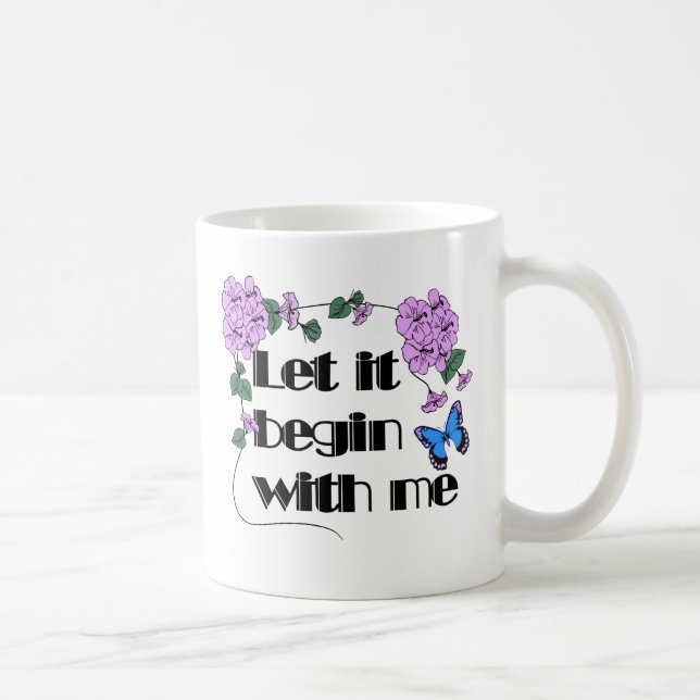 Låt det börja med att jag säger blomsterfluga kaffemugg (Höger)