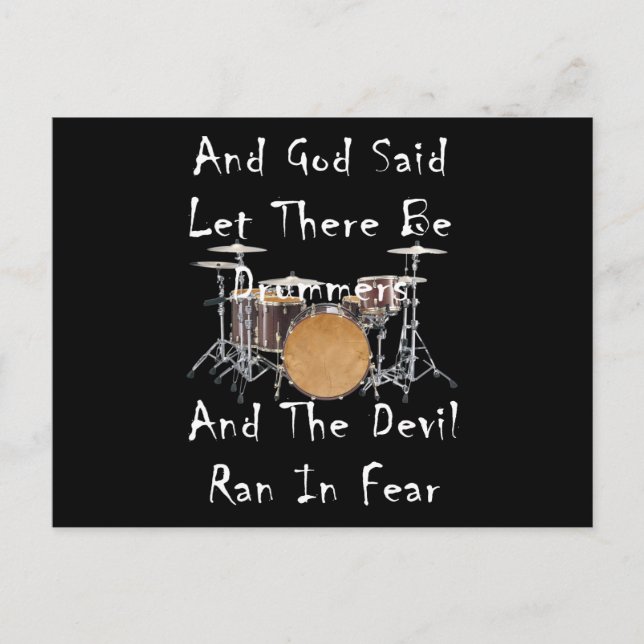 Låt det finnas drummer vykort (Framsida)
