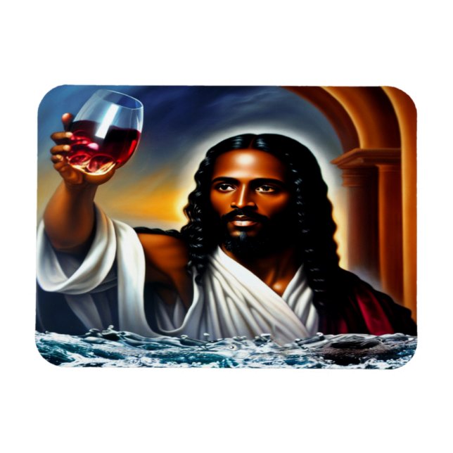 Låt det finnas Vin Christian Art Magnet (Horisontell)