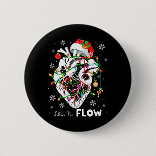 Låt det flöda Julafton Anatomy Santa Heart Part Ca Knapp