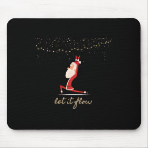 Låt Det Flöda Yoga Santa Asana Guld Konfetti Stjär Musmatta