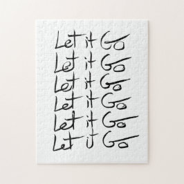 Låt det gå! Motiv kalligrafi-citat Pussel