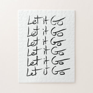 Låt det gå! Motiv kalligrafi-citat Pussel