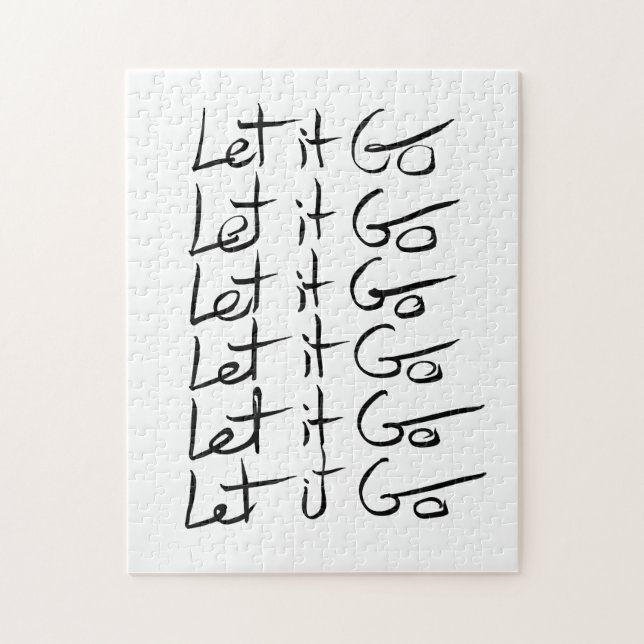 Låt det gå! Motiv kalligrafi-citat Pussel (Vertikal)