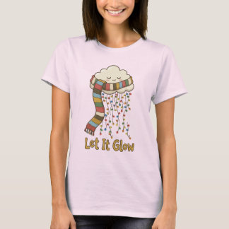 Låt det lysa molnscarfskjorta julbelysning T-shirt