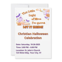 Låt det skina Christian Halloween-inbjudan
